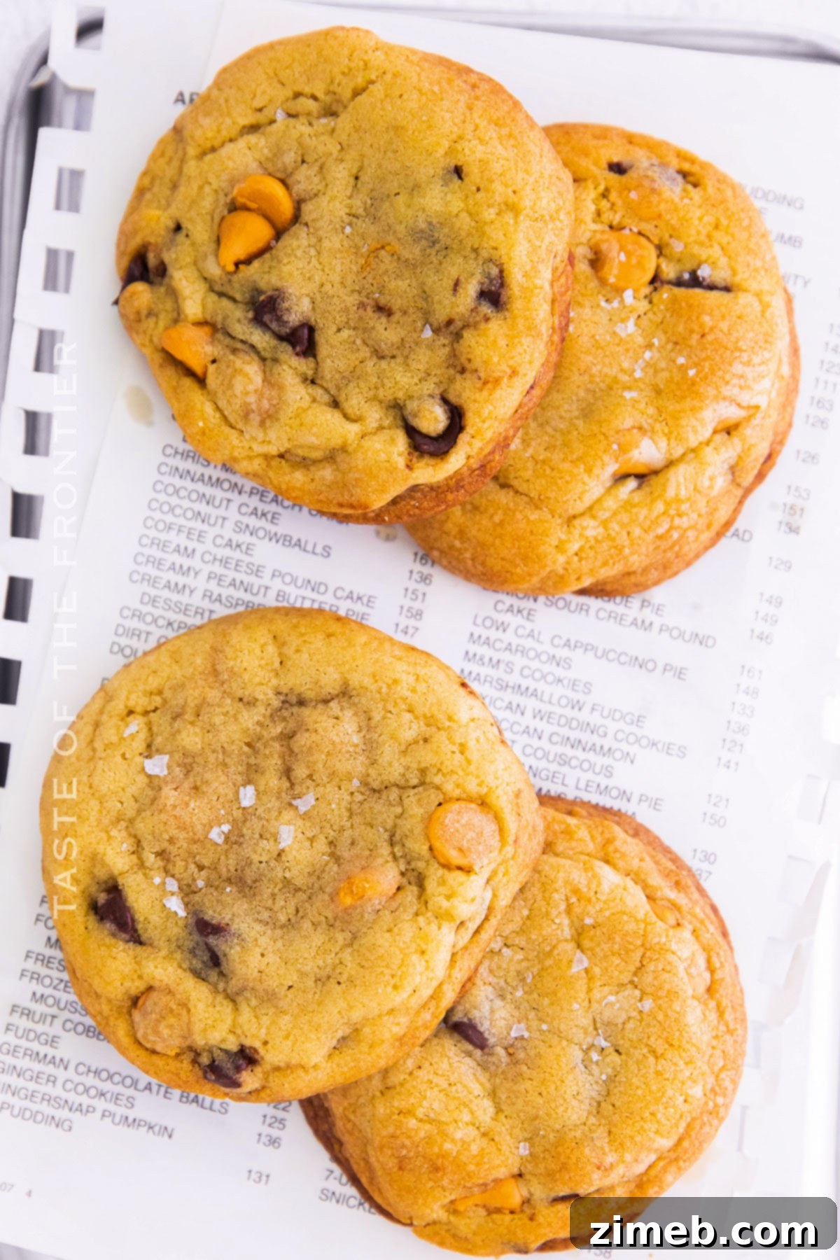 Golden Butterscotch Chocolate Chip Delights 8 Butterscotch Chocolate Chunk Cookies