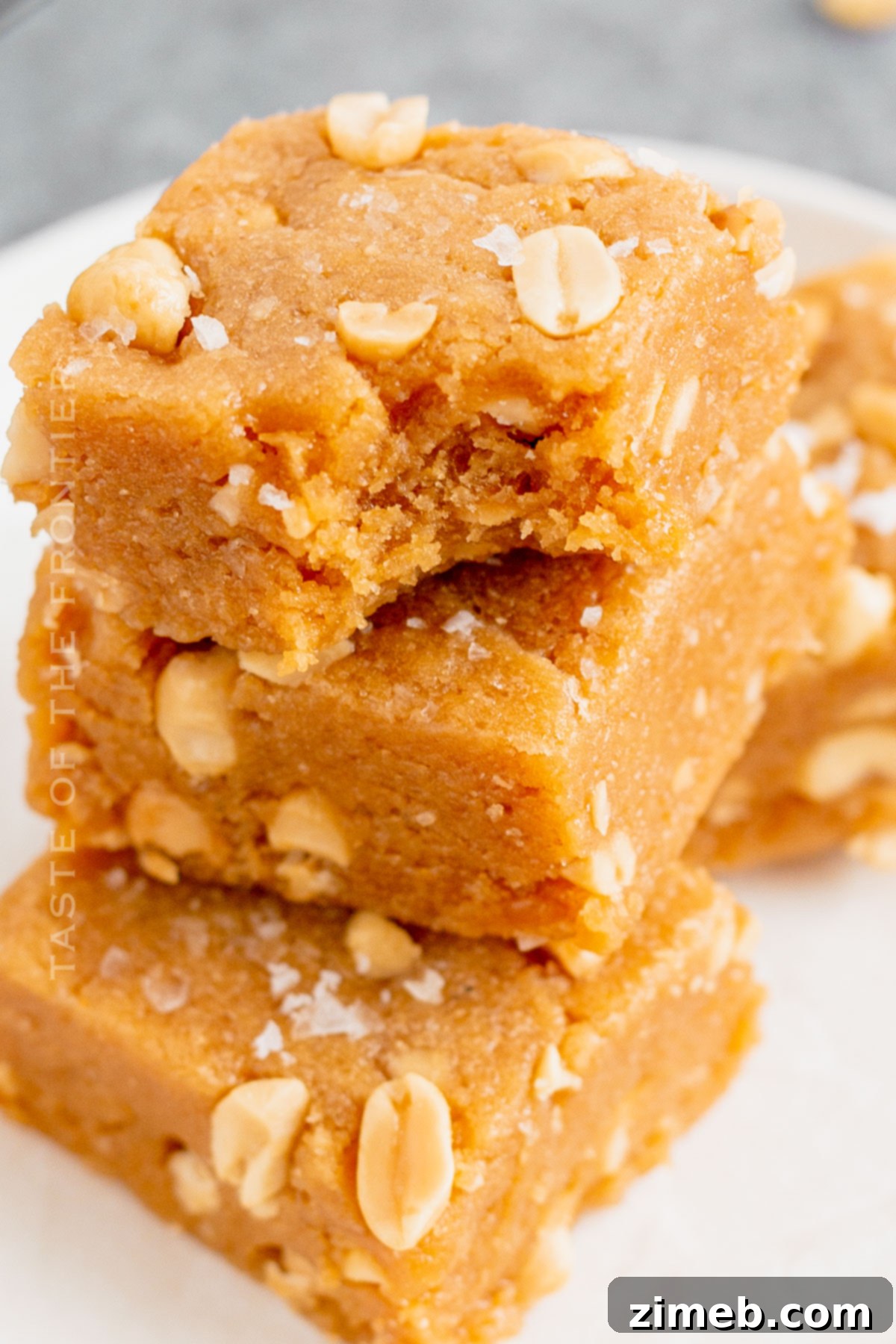 Stacked Peanut Butter Blondies for a tempting dessert