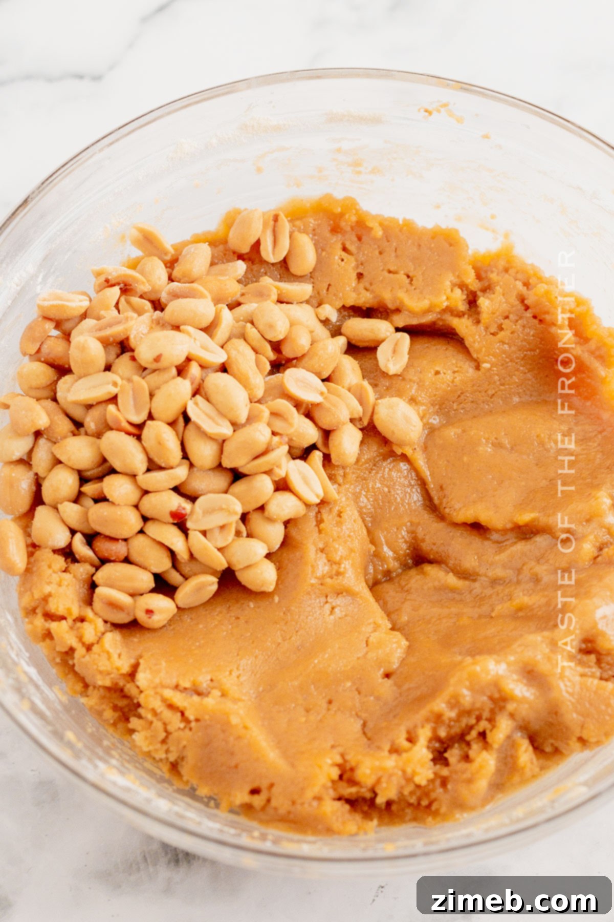 Step-by-step process of making Peanut Butter Blondies