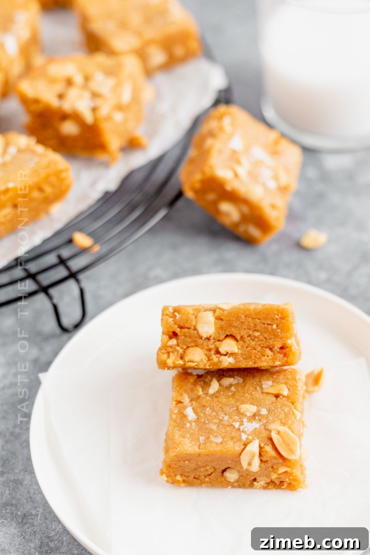 Homemade dessert bar recipe for Peanut Butter Blondies