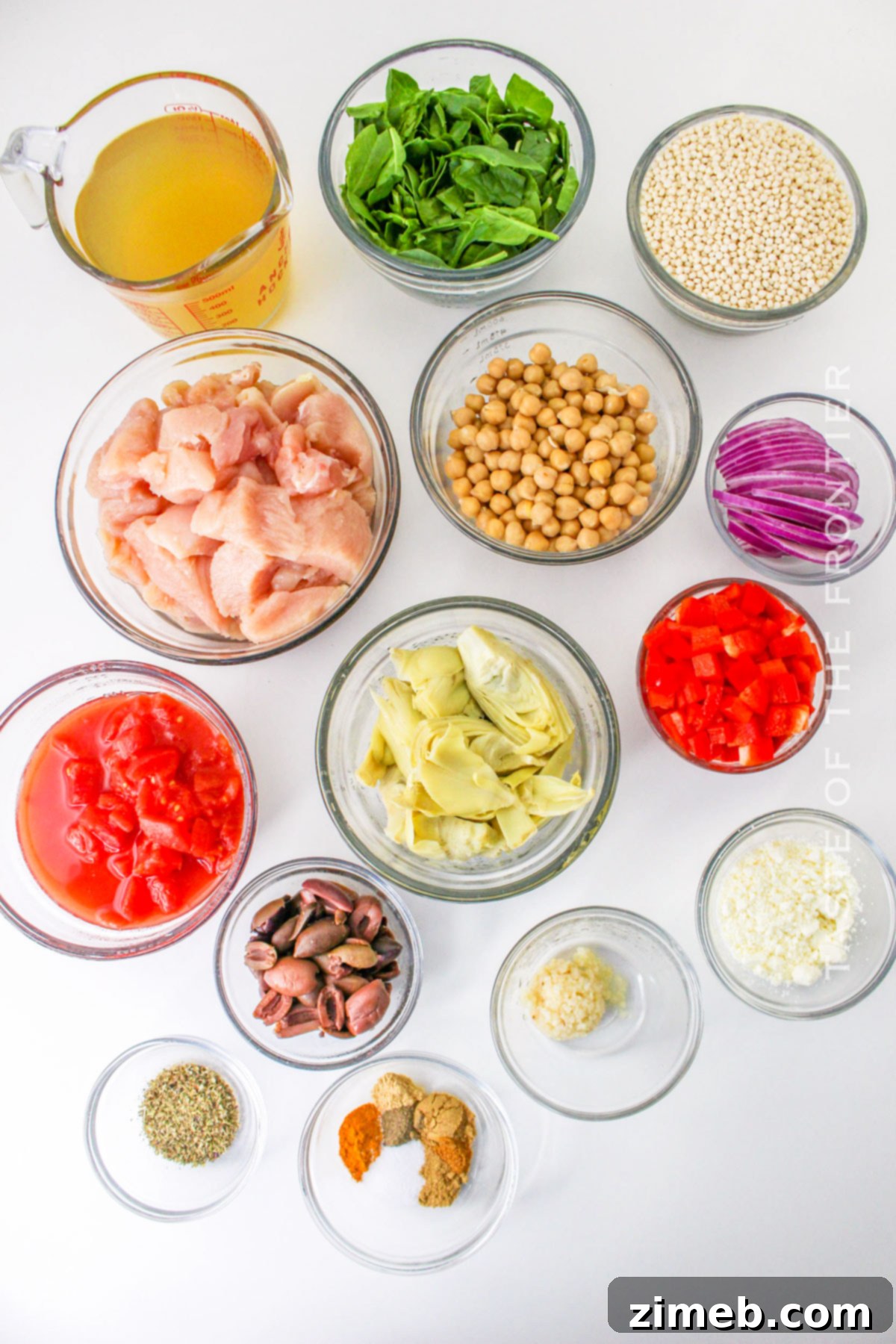 Mediterranean Chicken Breast Ingredients, fresh and flavorful