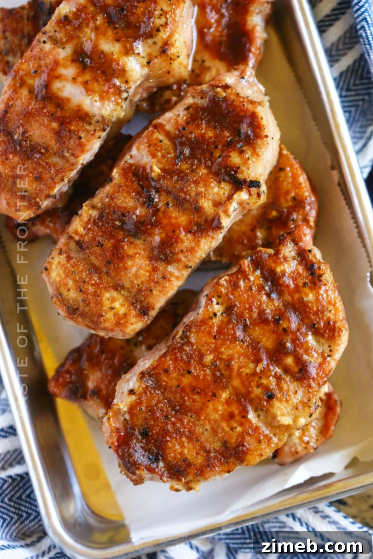 Smoked Pork Chops Recipe showing finished meal