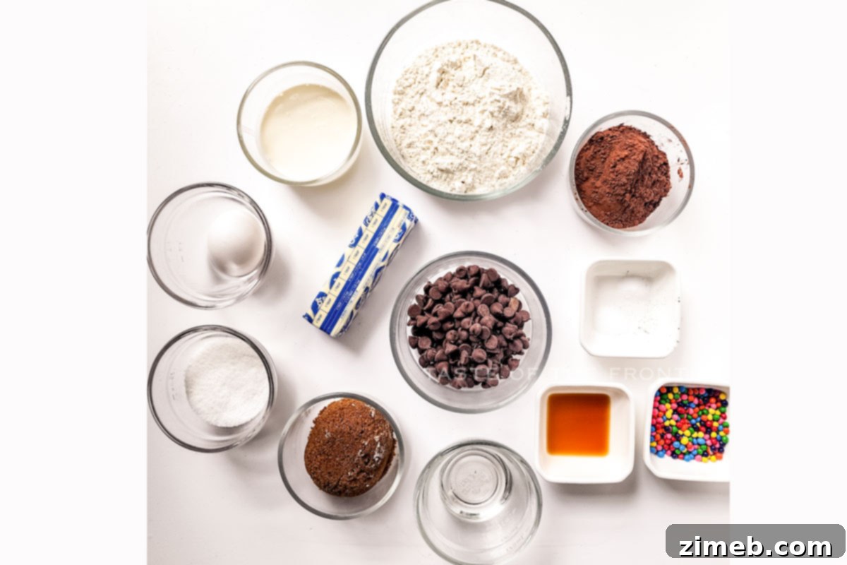 Cosmic Brownie Cookie ingredients