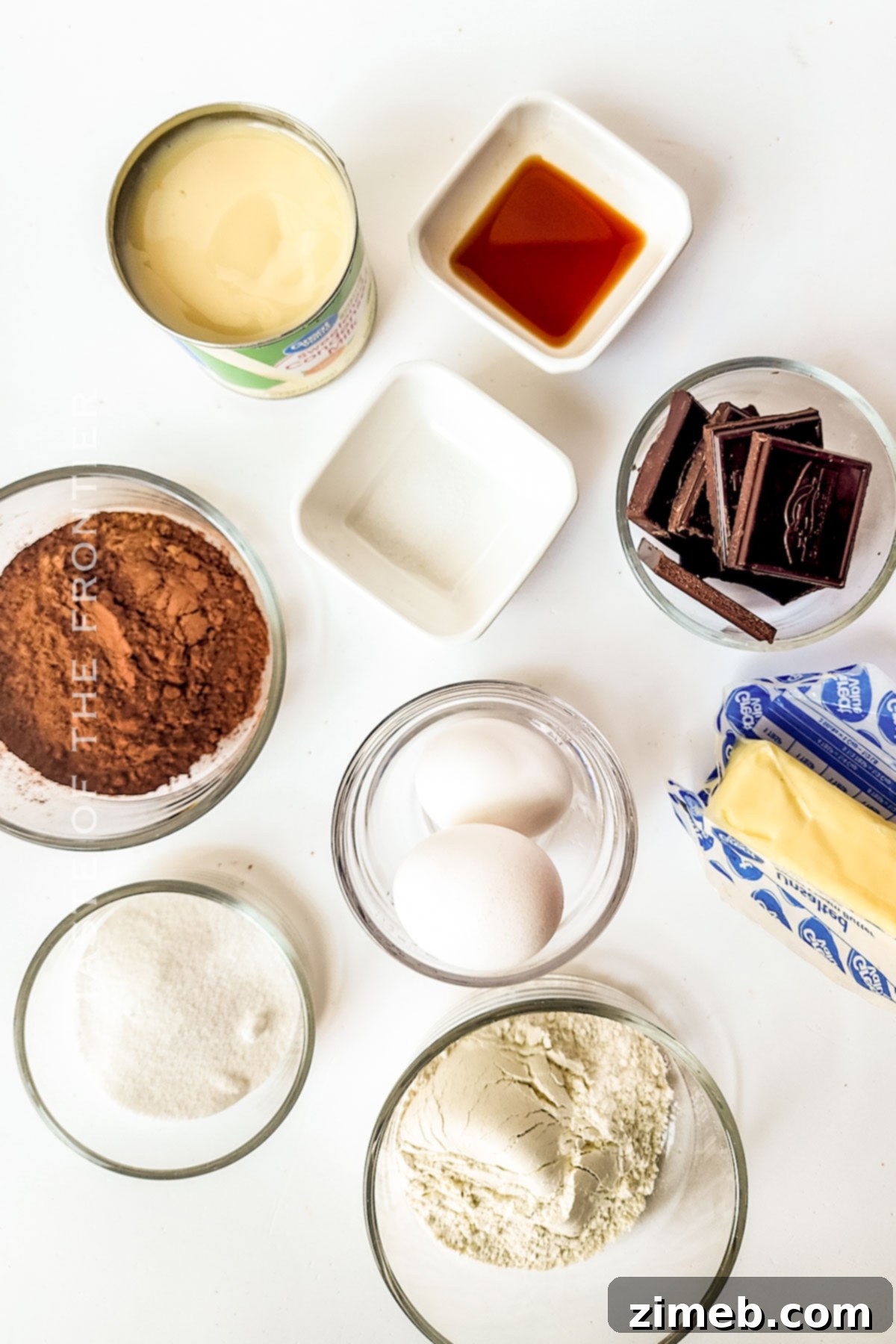 Ingredients for Condensed Milk Brownies
