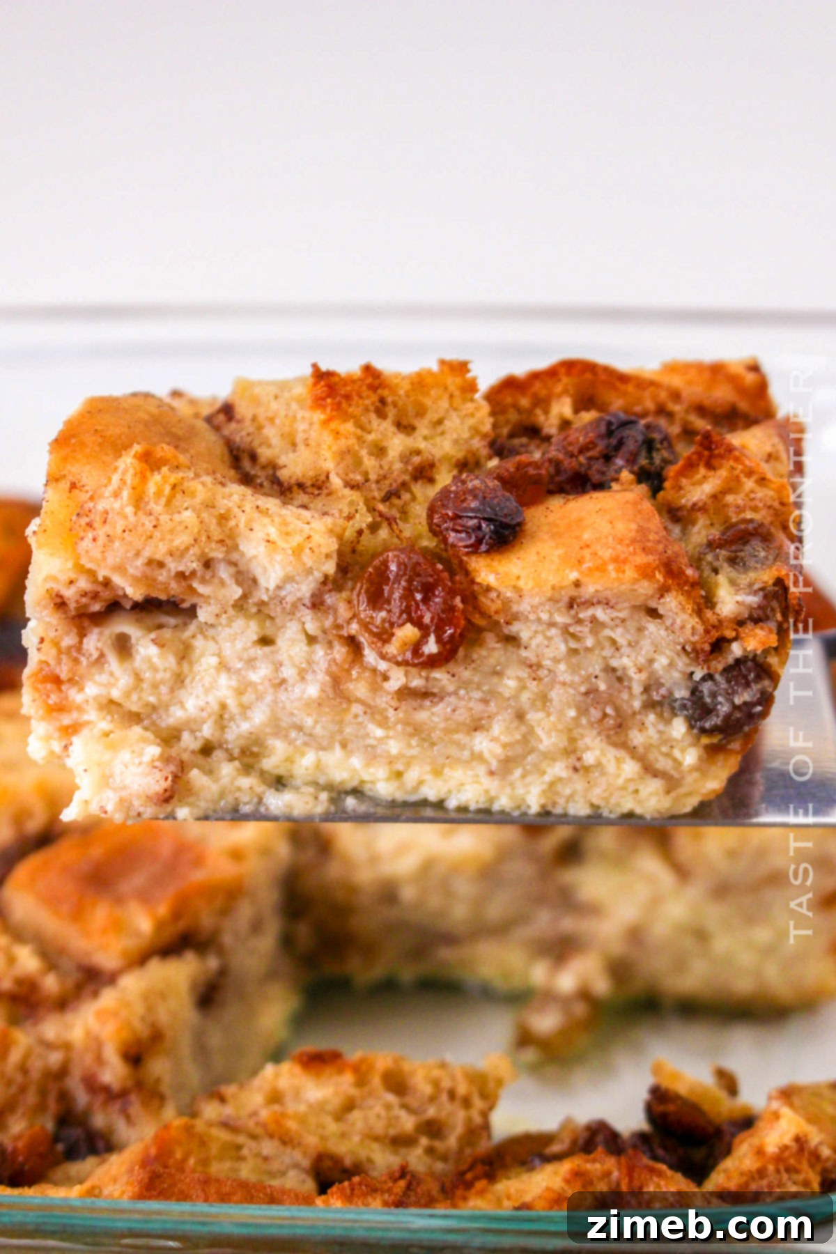Warm Bread Pudding Drizzled with Vanilla Cream 9 making cinnamon bread pudding