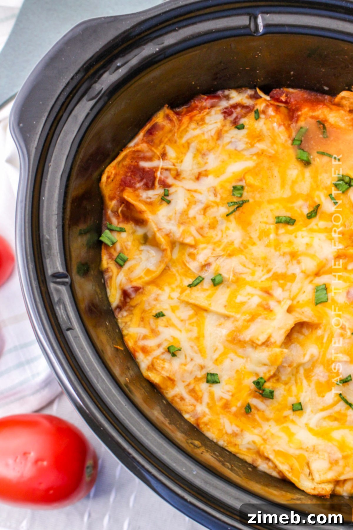 Cheesy Enchilada Casserole in Slow Cooker