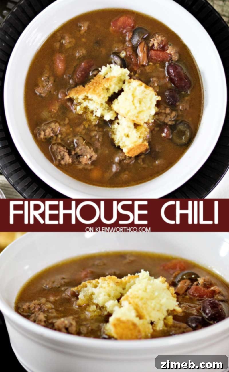 Legendary Firehouse Chili 2 Best Firehouse Chili Recipe, a hearty slow cooker meal perfect for family dinners.