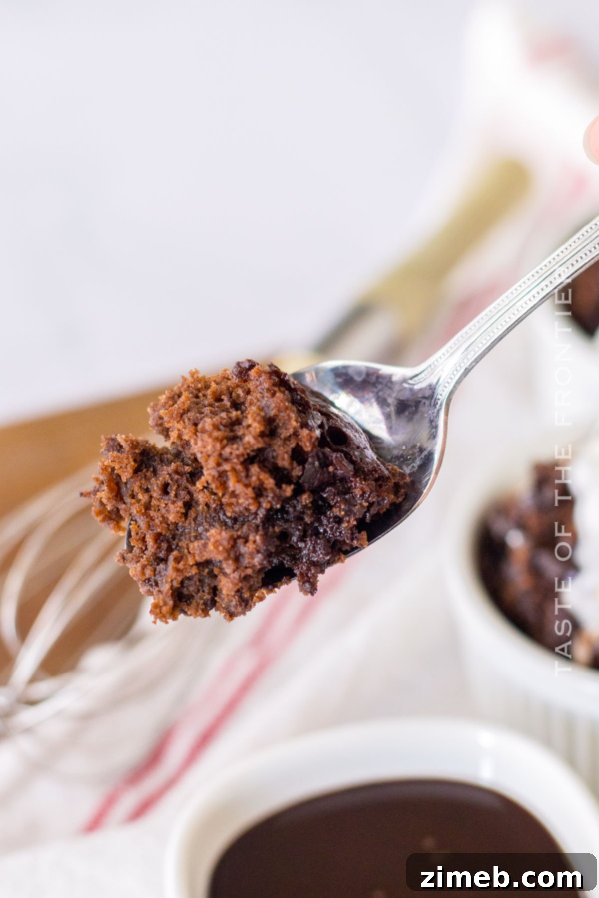 bite of chocolate cake