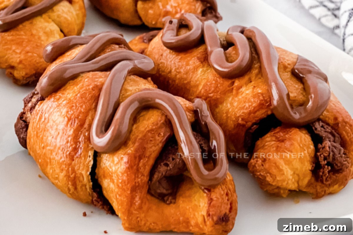 crescent rolls with chocolate hazelnut spread