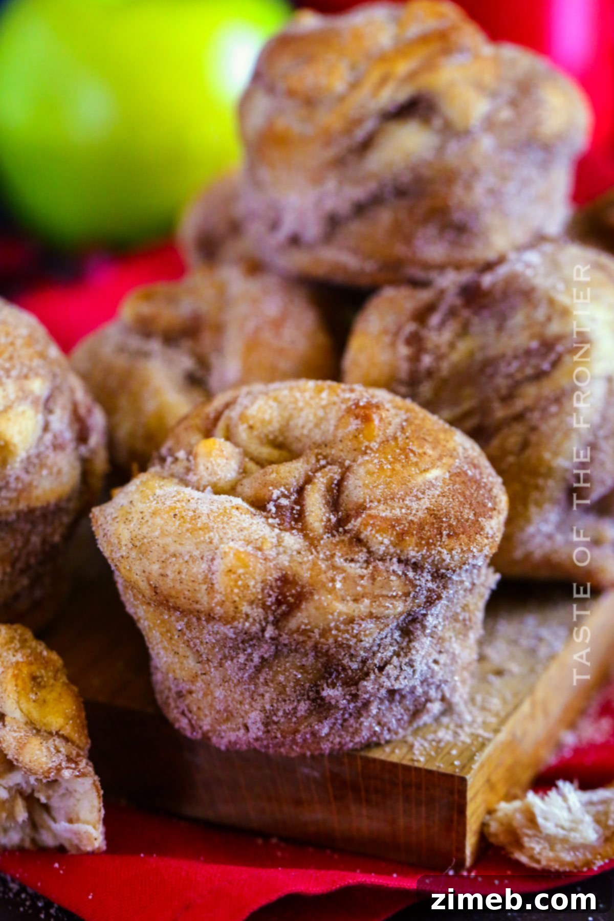 Apple butter breakfast featuring homemade cruffins