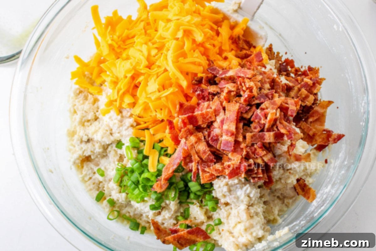 How to make Easy Potato Casserole, showing the mixing process.