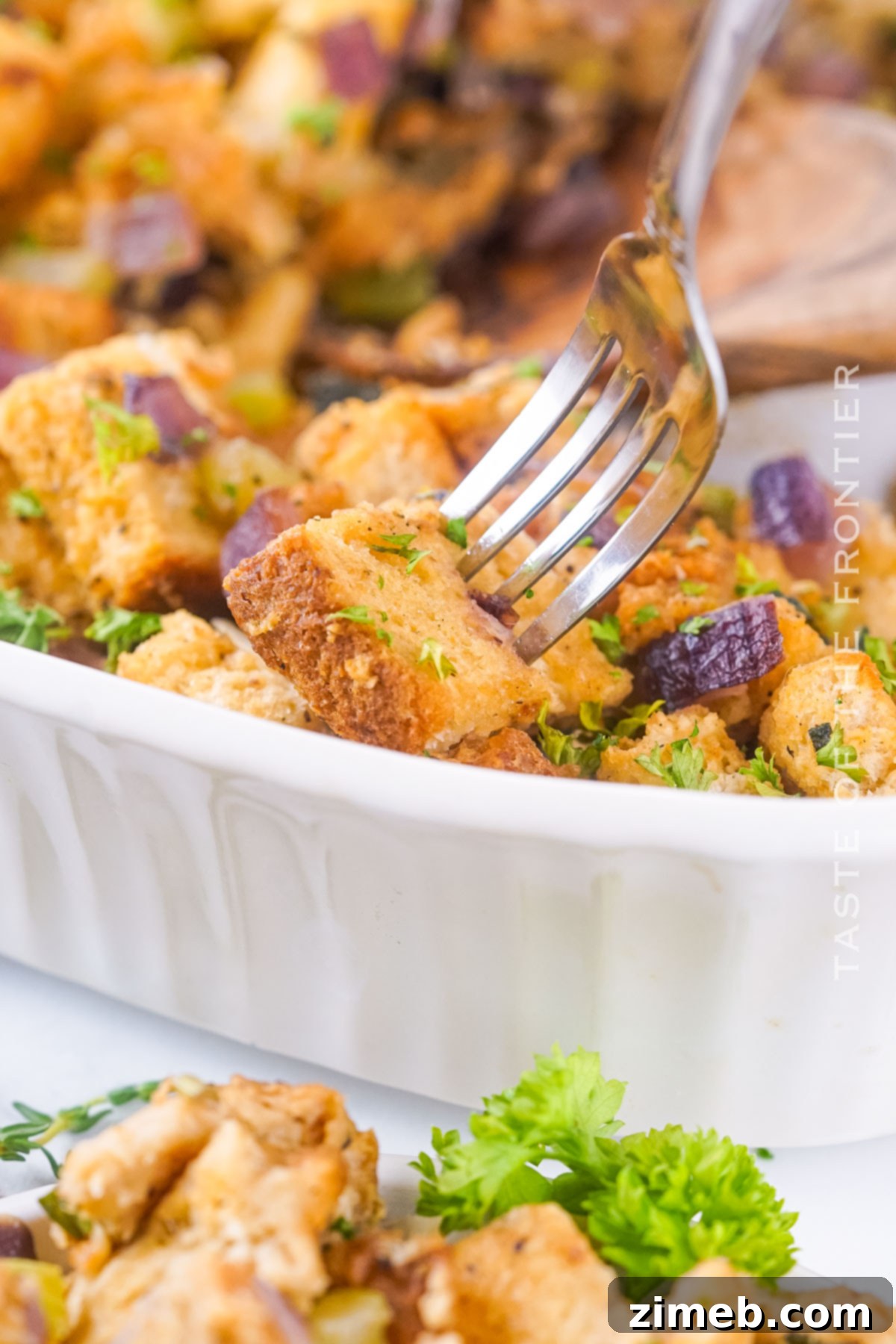 Aromatic Smoked Stuffing 8 Thanksgiving side dish with Traeger smoker