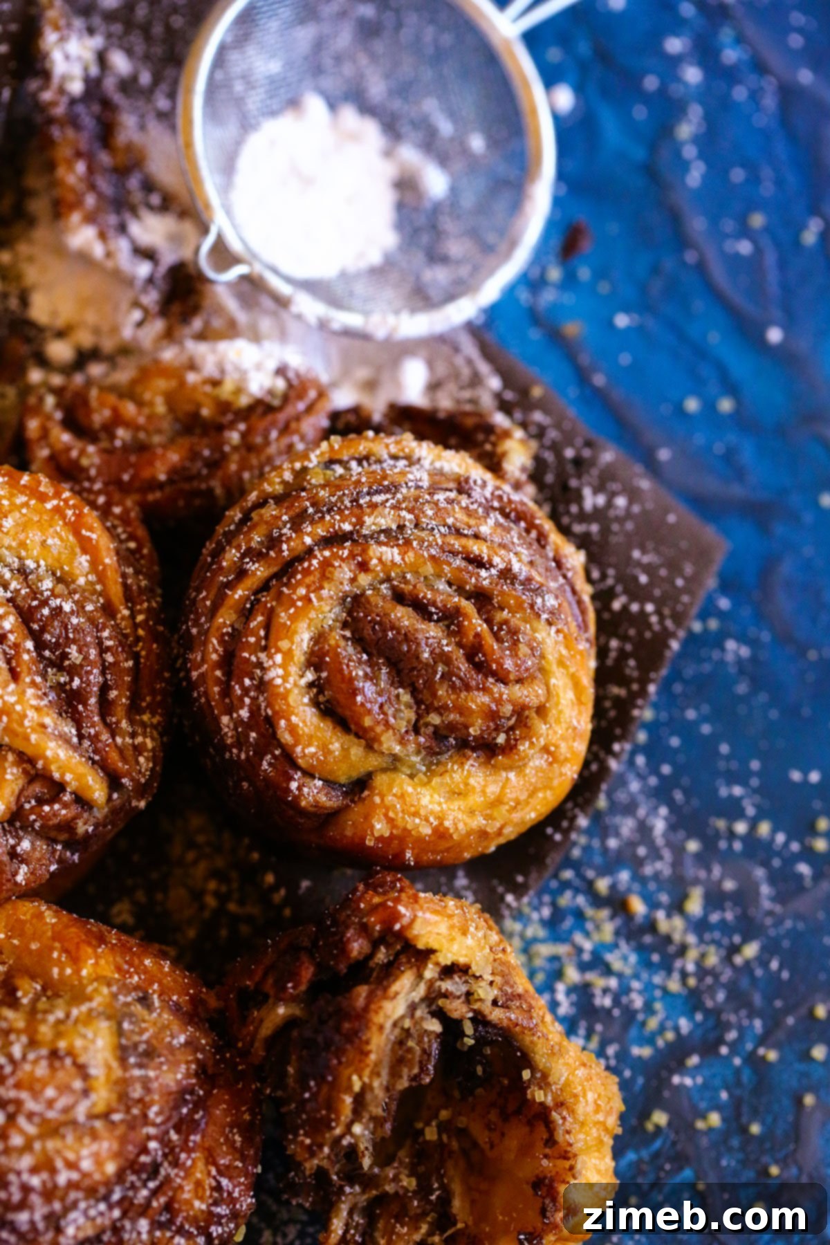 Baked Chocolate Nutella Cruffins fresh from the oven