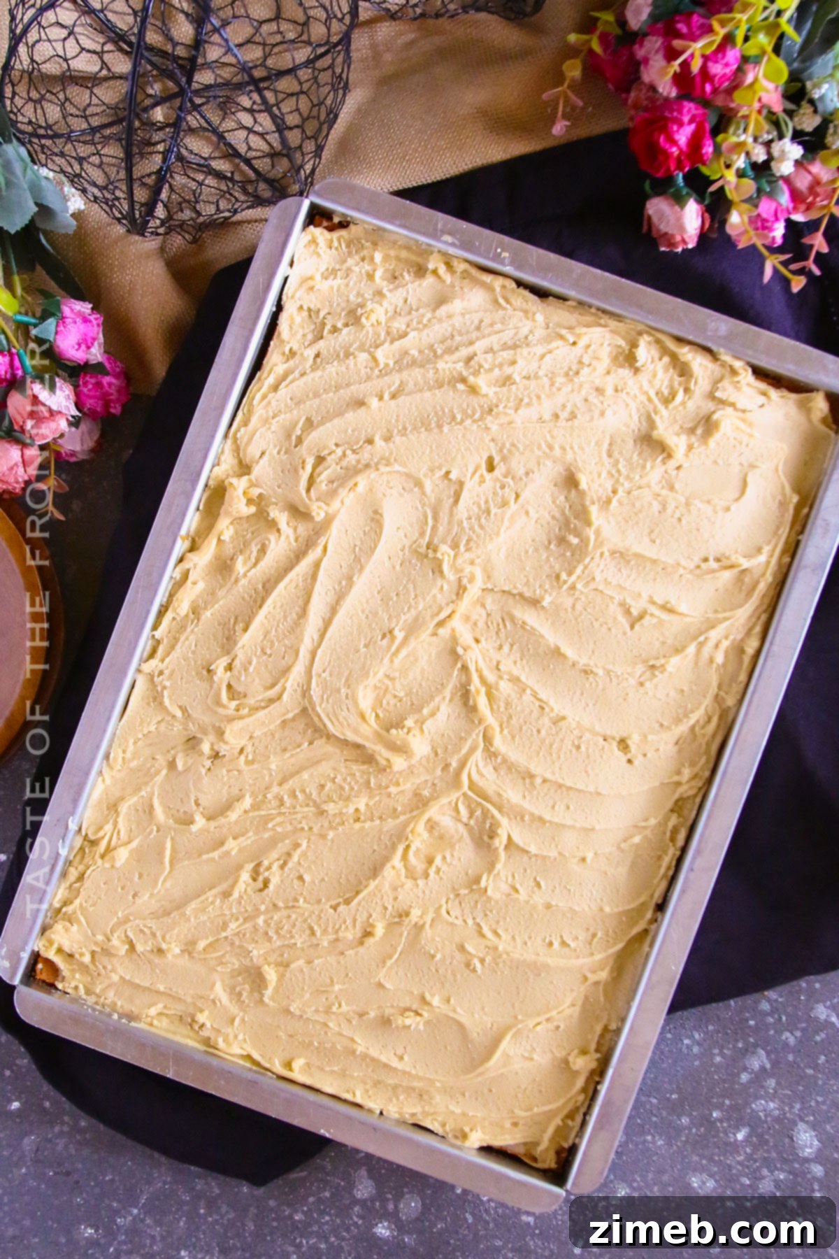 Butterscotch Bliss 6 single layer cake with brown sugar