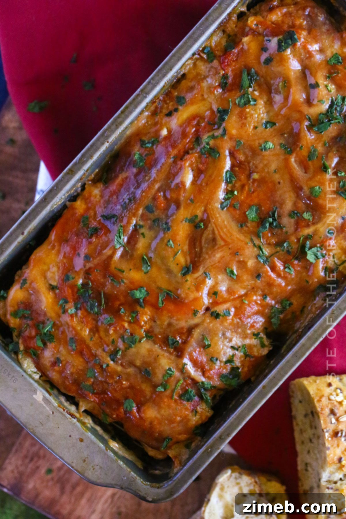 Juicy Lipton Onion Soup Meatloaf ready to serve