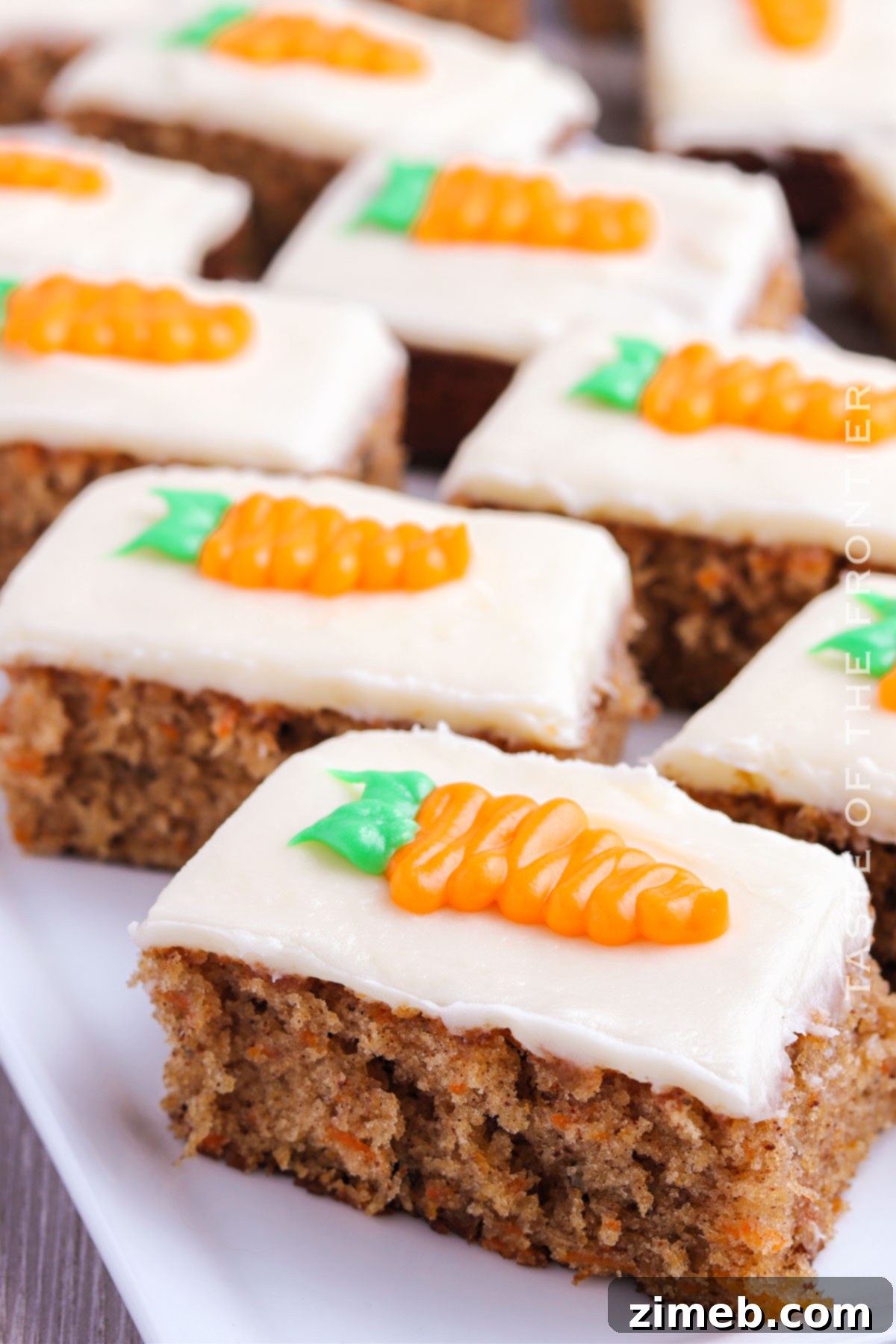 Sliced and decorated dessert bar recipe - Beautifully presented.