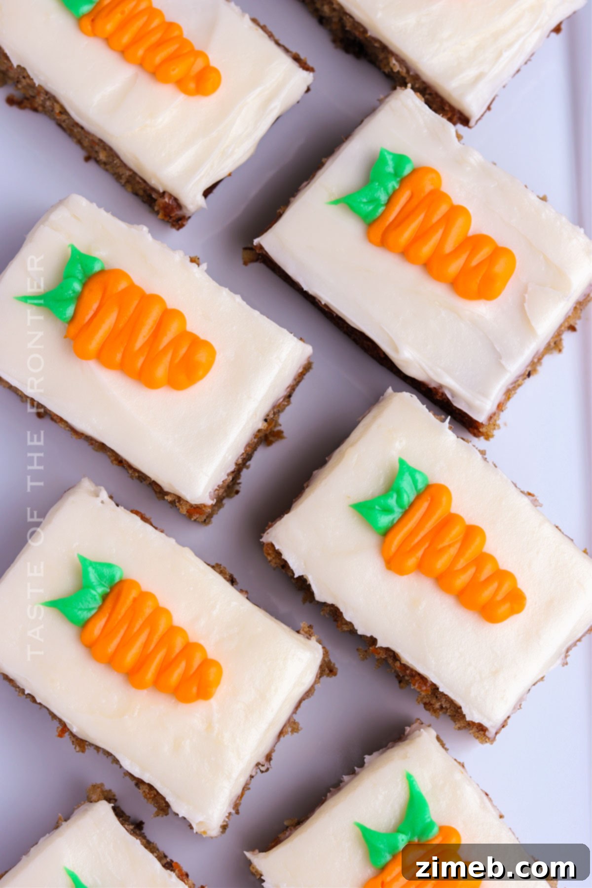 Easy Bar Recipe for Spring or Fall - Versatile and delicious Carrot Cake Bars.