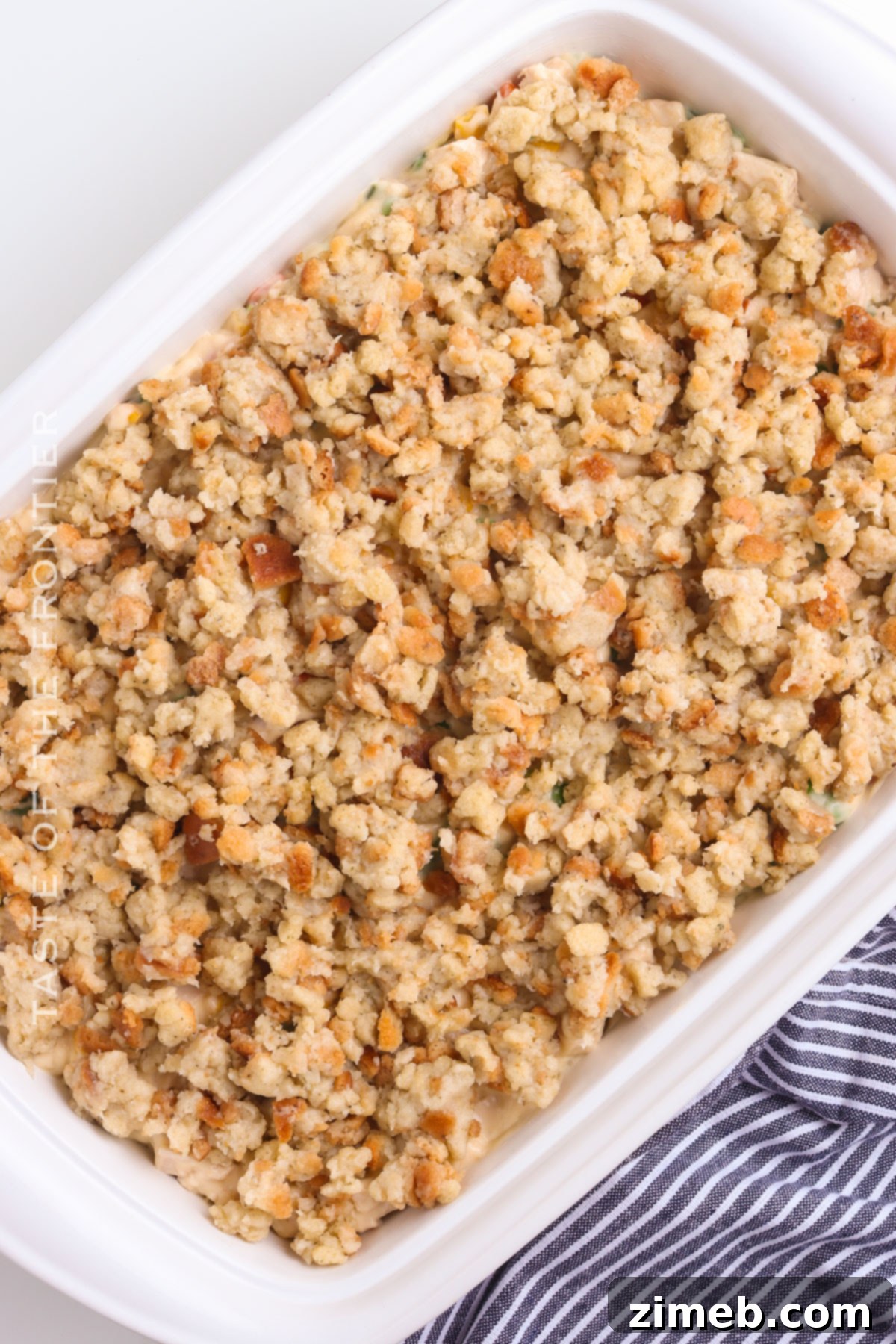 Ultimate Chicken Stuffing Bake 7 Baked Chicken Stuffing Casserole with golden topping
