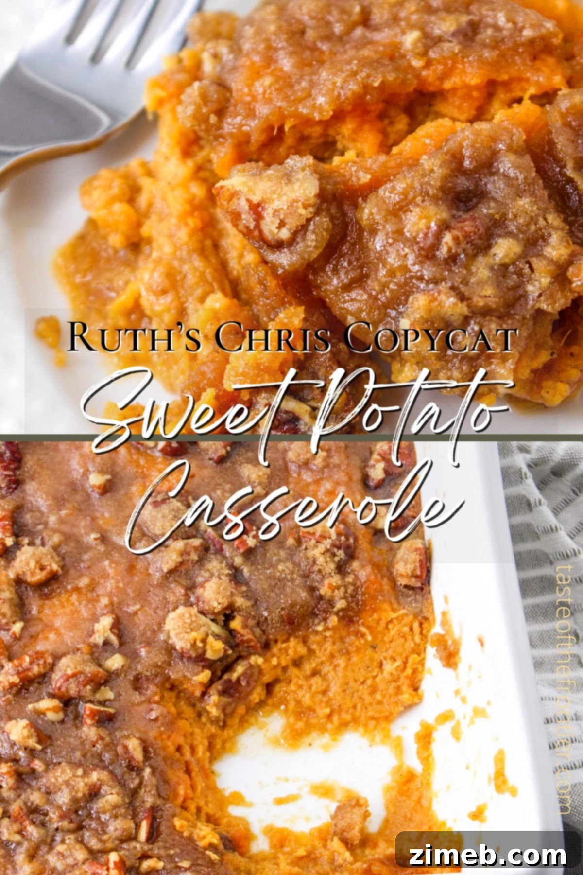 Ruth’s Chris Sweet Potato Casserole, a delightful holiday dish