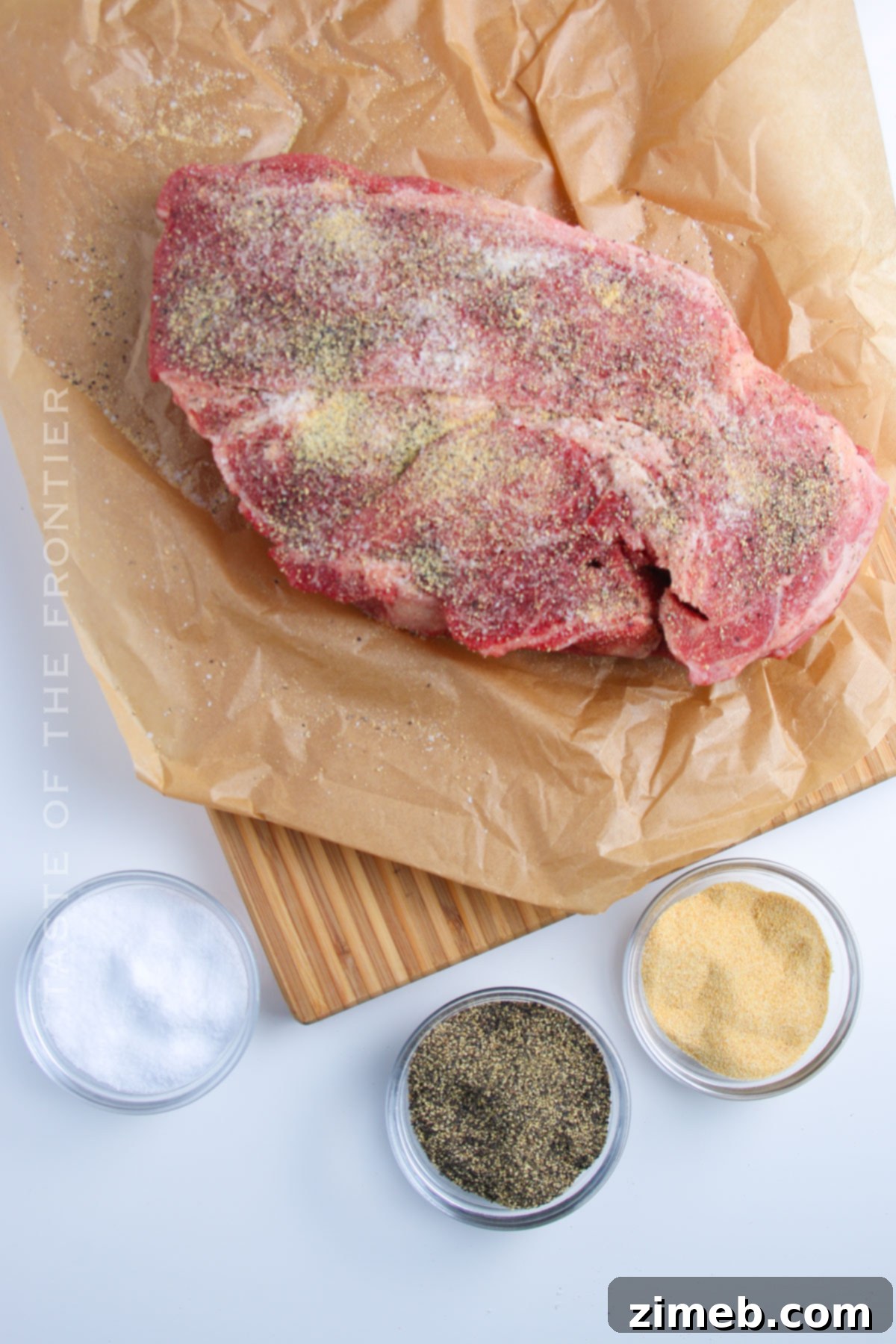 Slow-Smoked Chuck Roast Perfection 5 seasoning the beef - prep