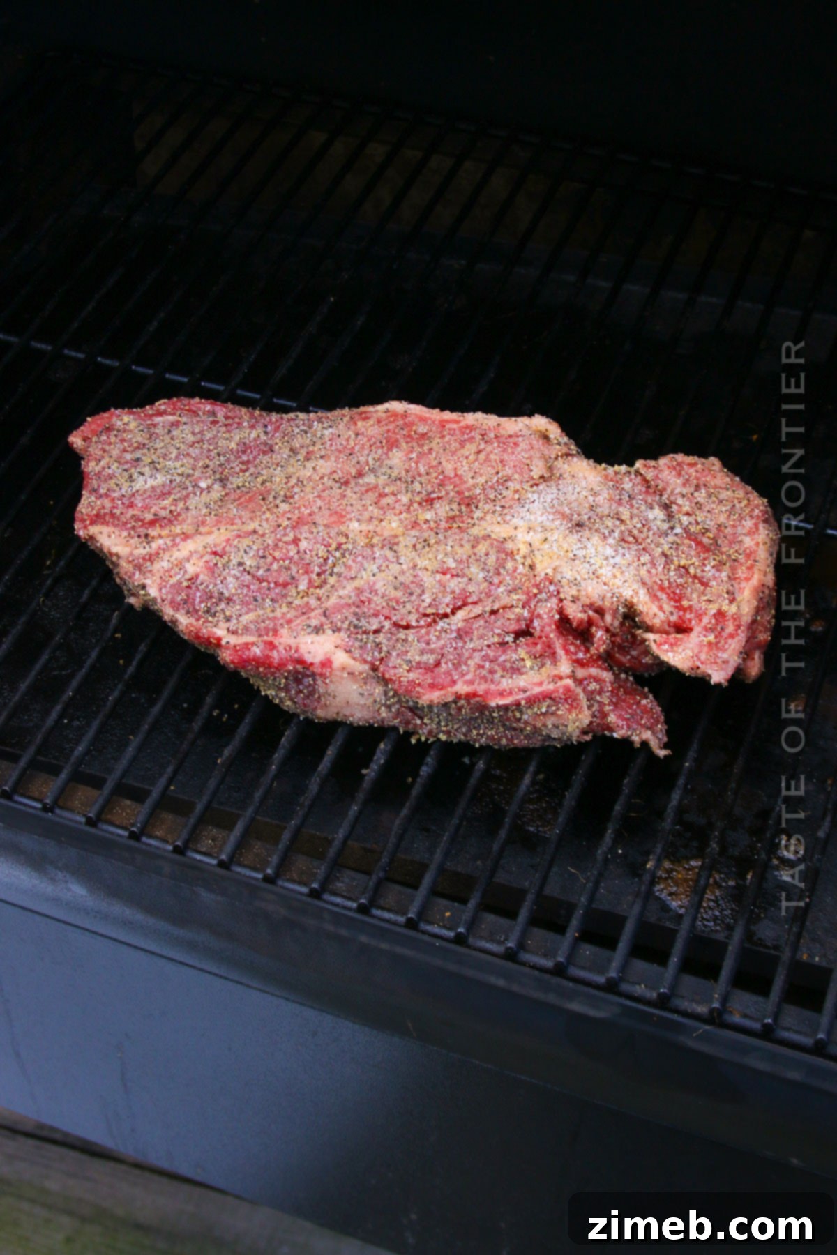 Slow-Smoked Chuck Roast Perfection 6 smoking the beef on the Traeger