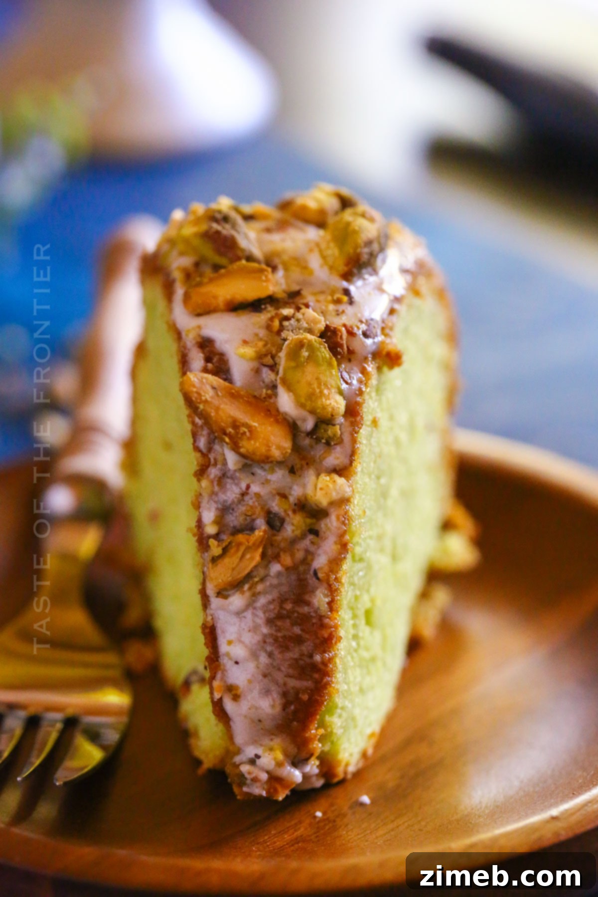 slice of Pistachio Cake