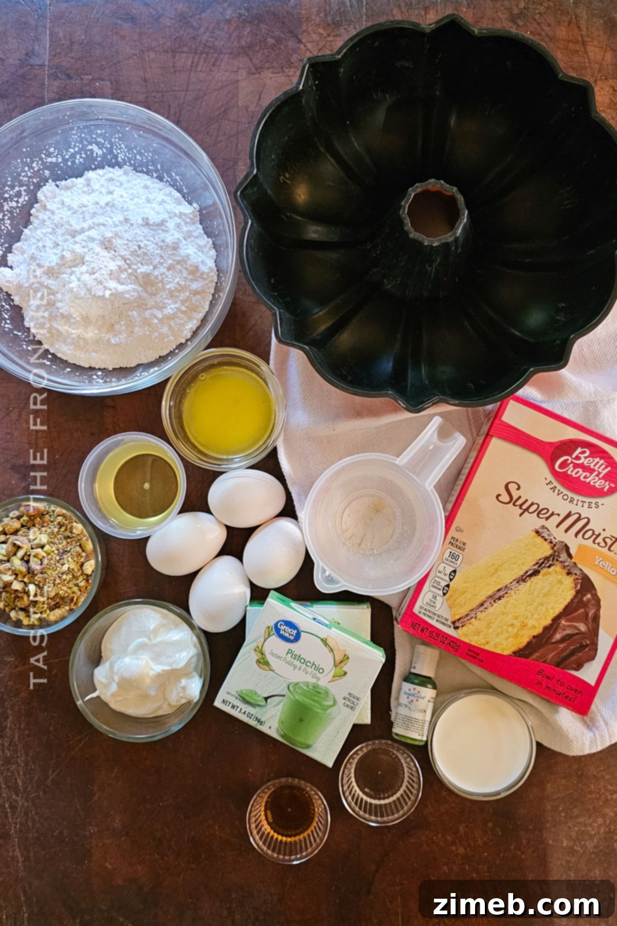 Pistachio Cake ingredients