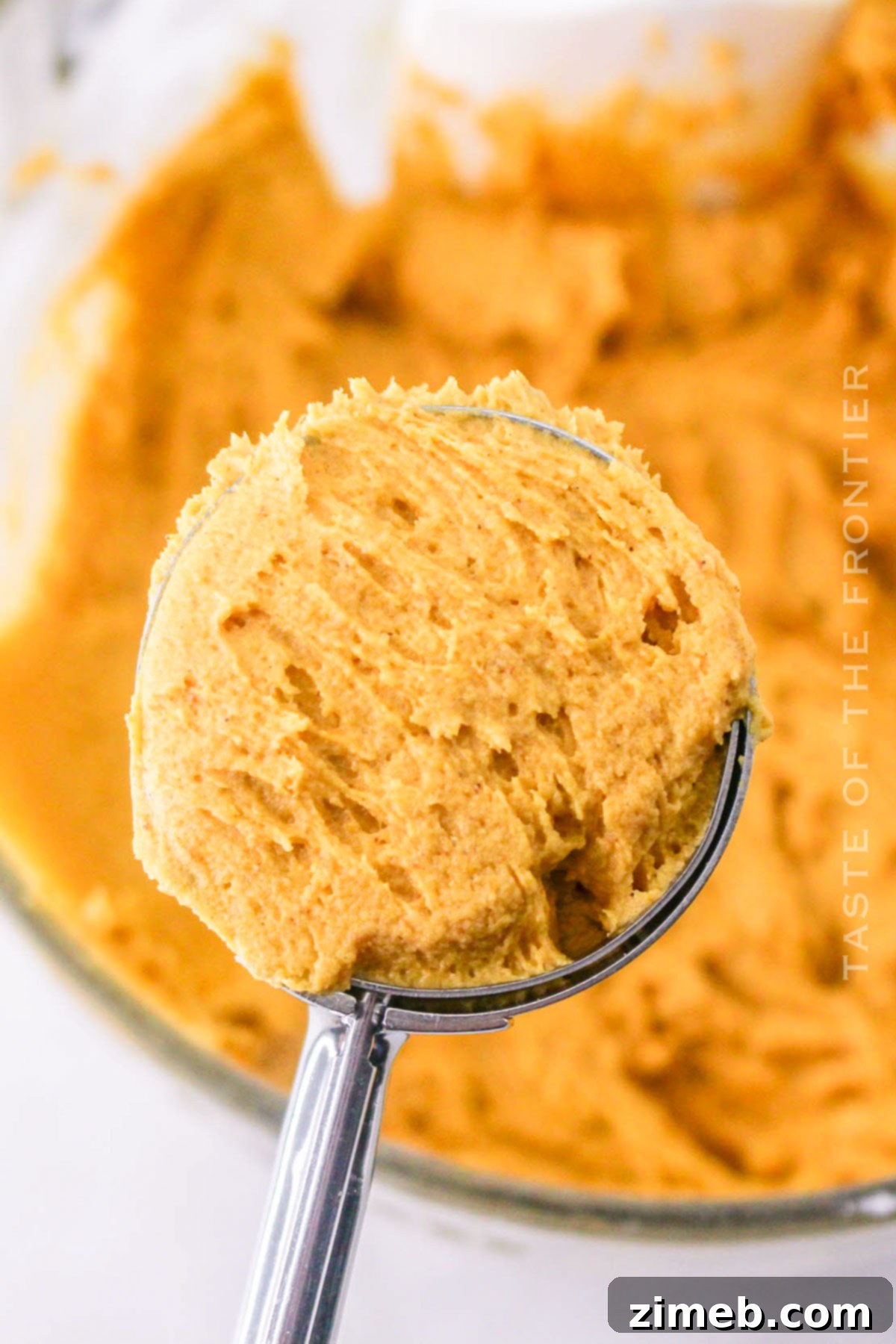 Soft & Spiced Pumpkin Whoopie Pies 5 scooping the dough