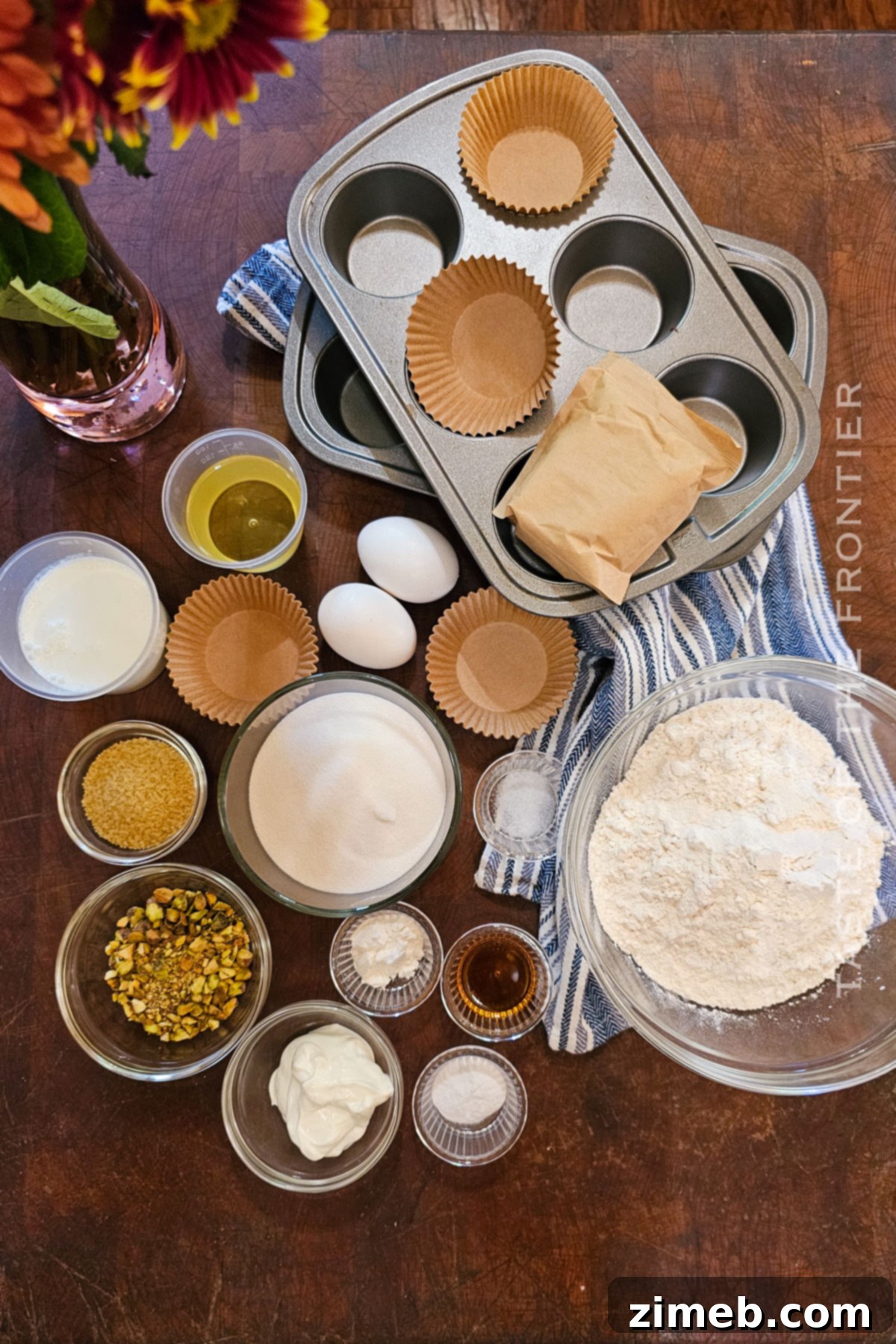 Delightful Pistachio Muffins 4 Pistachio Muffin ingredients