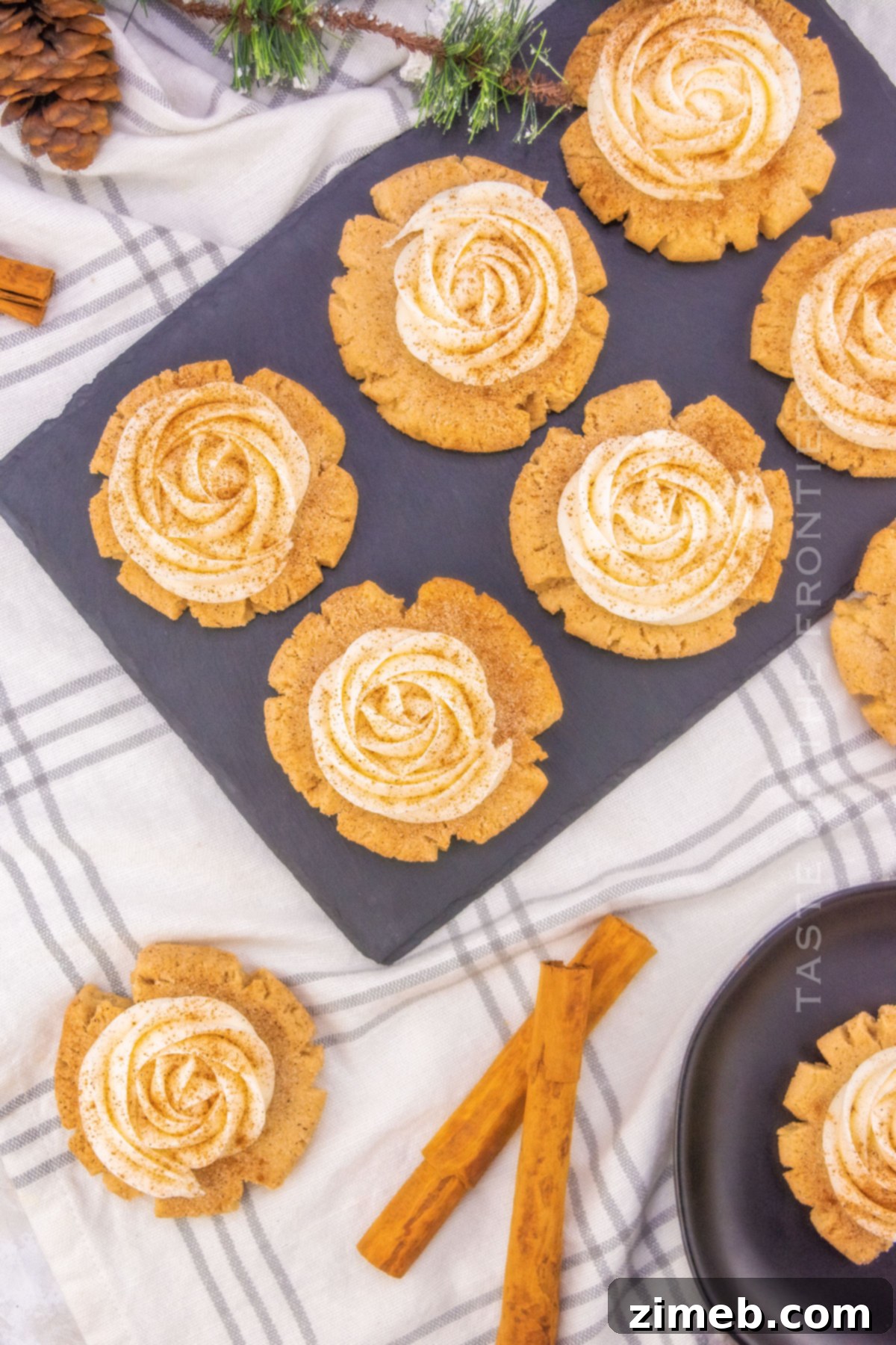 Crumbl Style Snickerdoodle Cookies 3 decorated cookies for fall