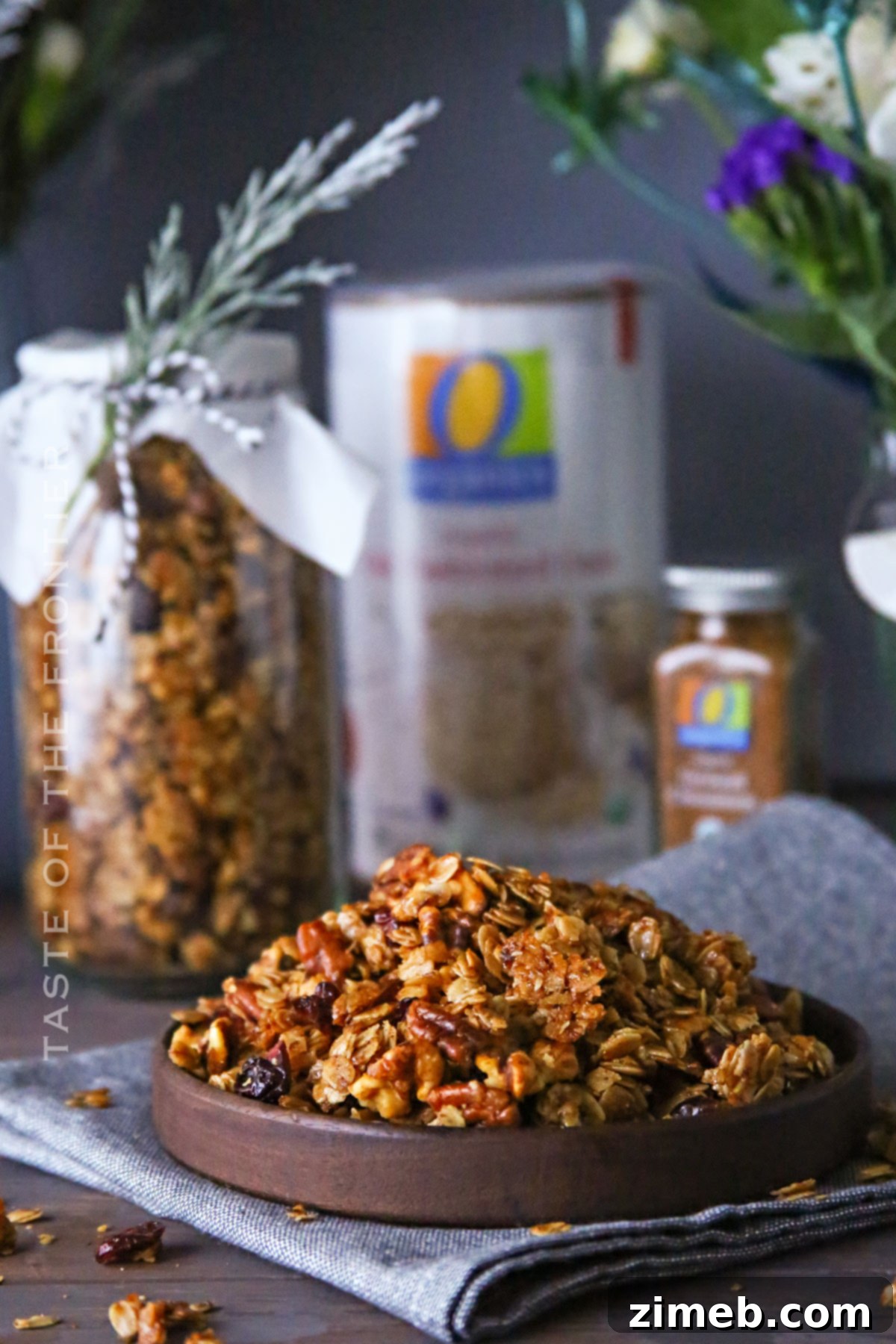 Delicious Gingerbread Granola recipe for the holidays.