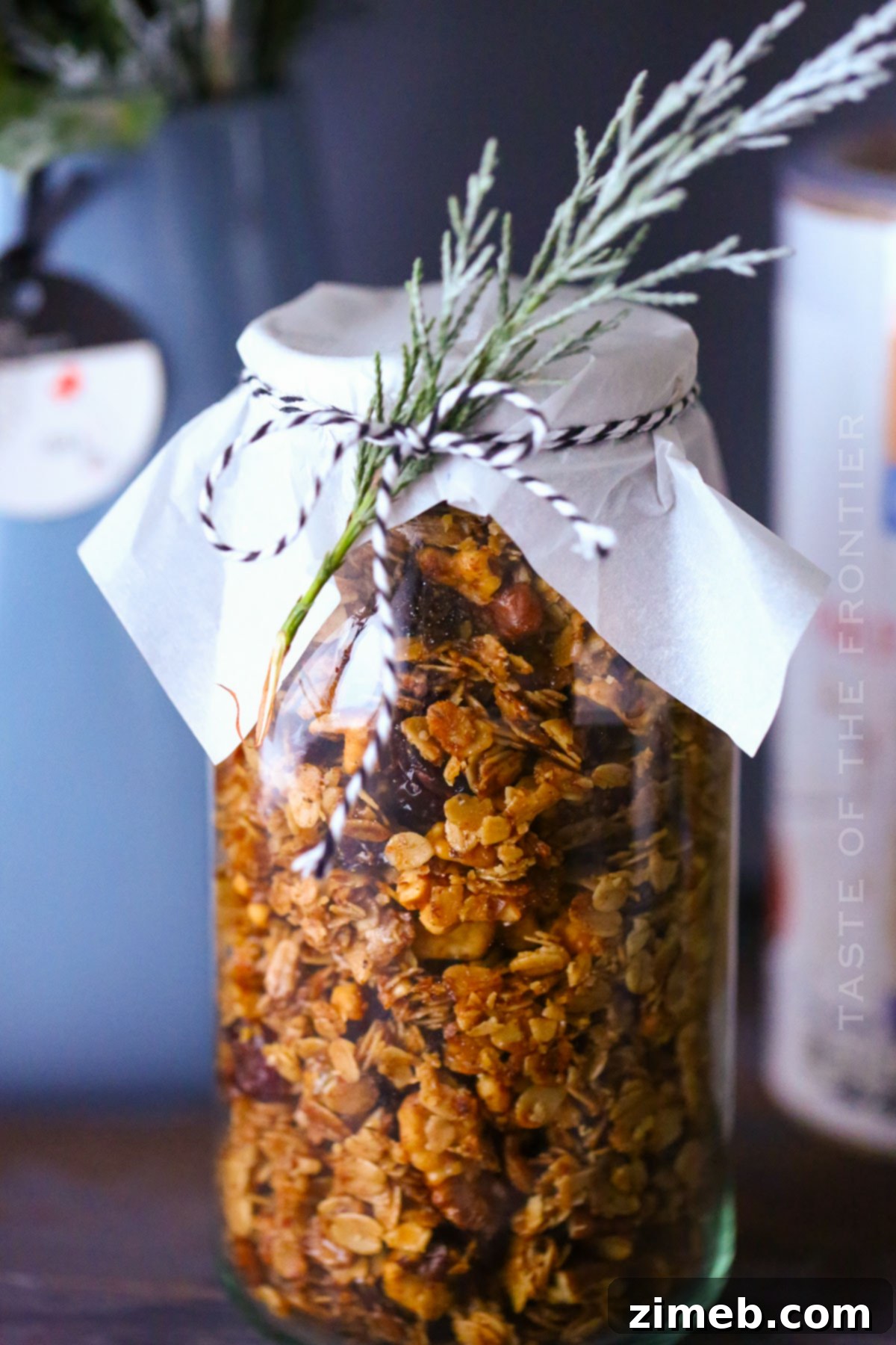 Holiday neighbor gifts ideas with Gingerbread Granola.
