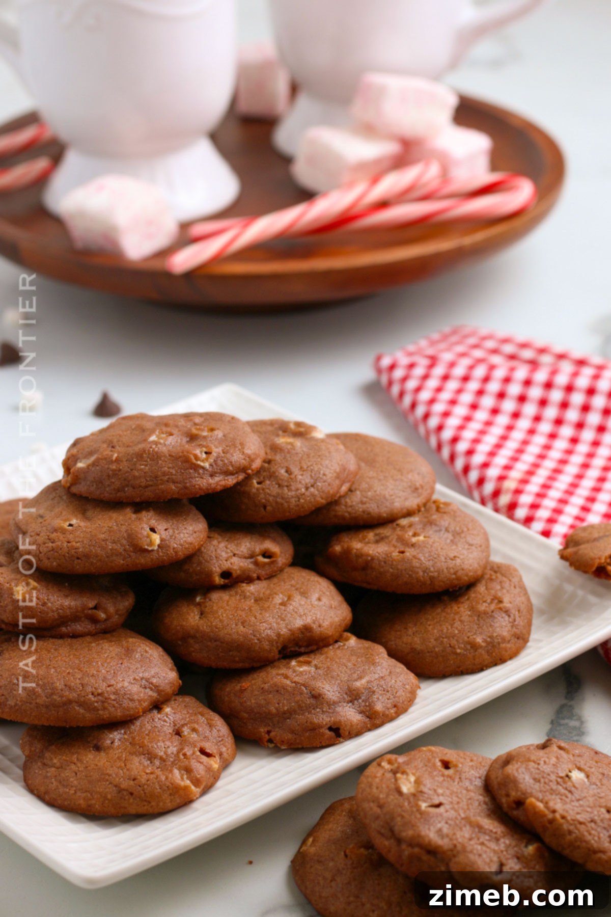Chewy Hot Chocolate Cookies with Marshmallows
