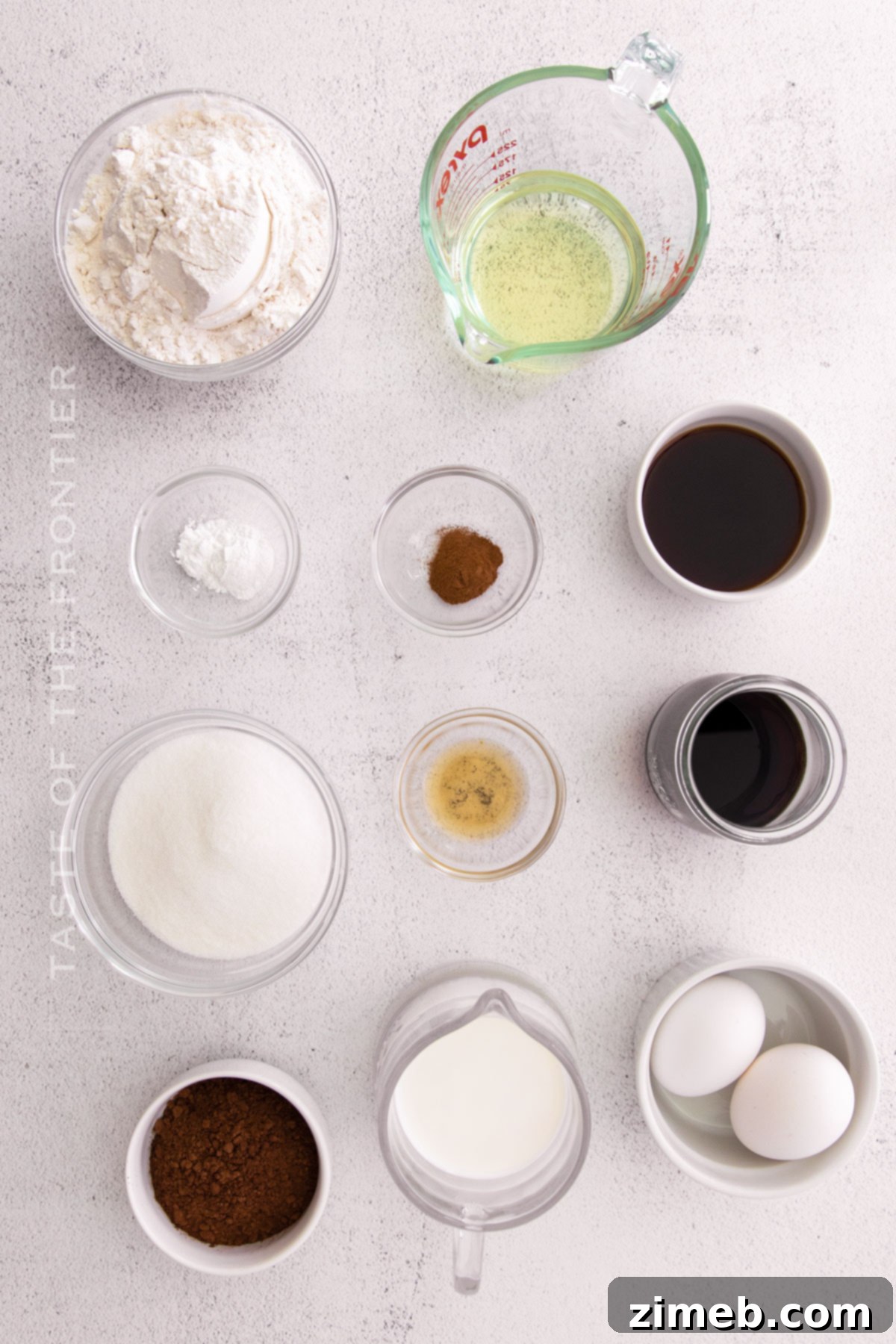 Tiramisu Cupcake Ingredients Layed Out