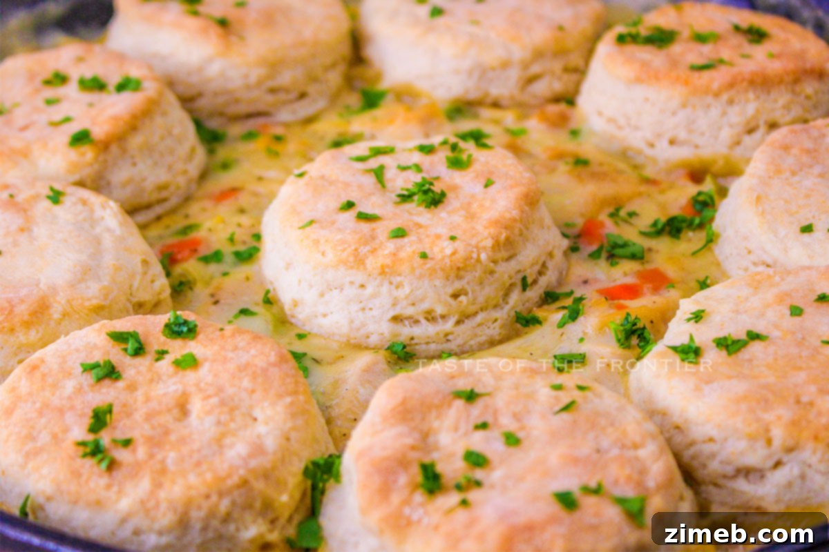 Hearty Turkey Pot Pie with Buttery Biscuits 8 thanksgiving leftovers