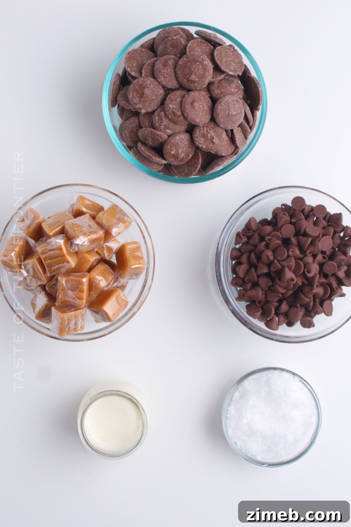 Key ingredients for making homemade Caramel Truffles