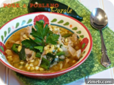 Pork & Poblano Pozole - a traditional Mexican stew by Sarah.