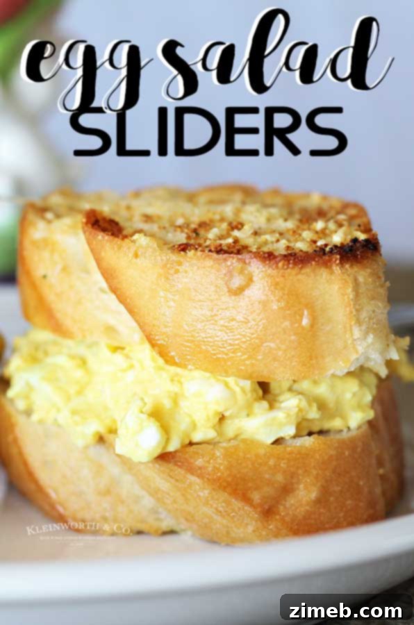 Finished Egg Salad Sliders on a board