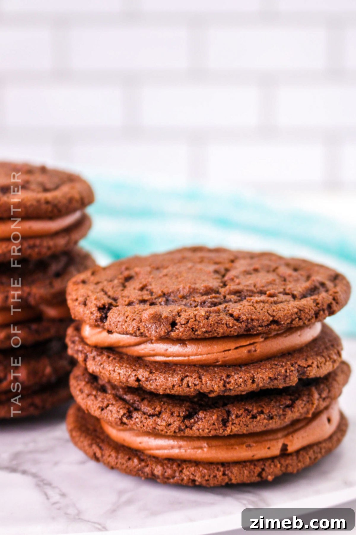 Filled Chocolate Sandwich Cookies