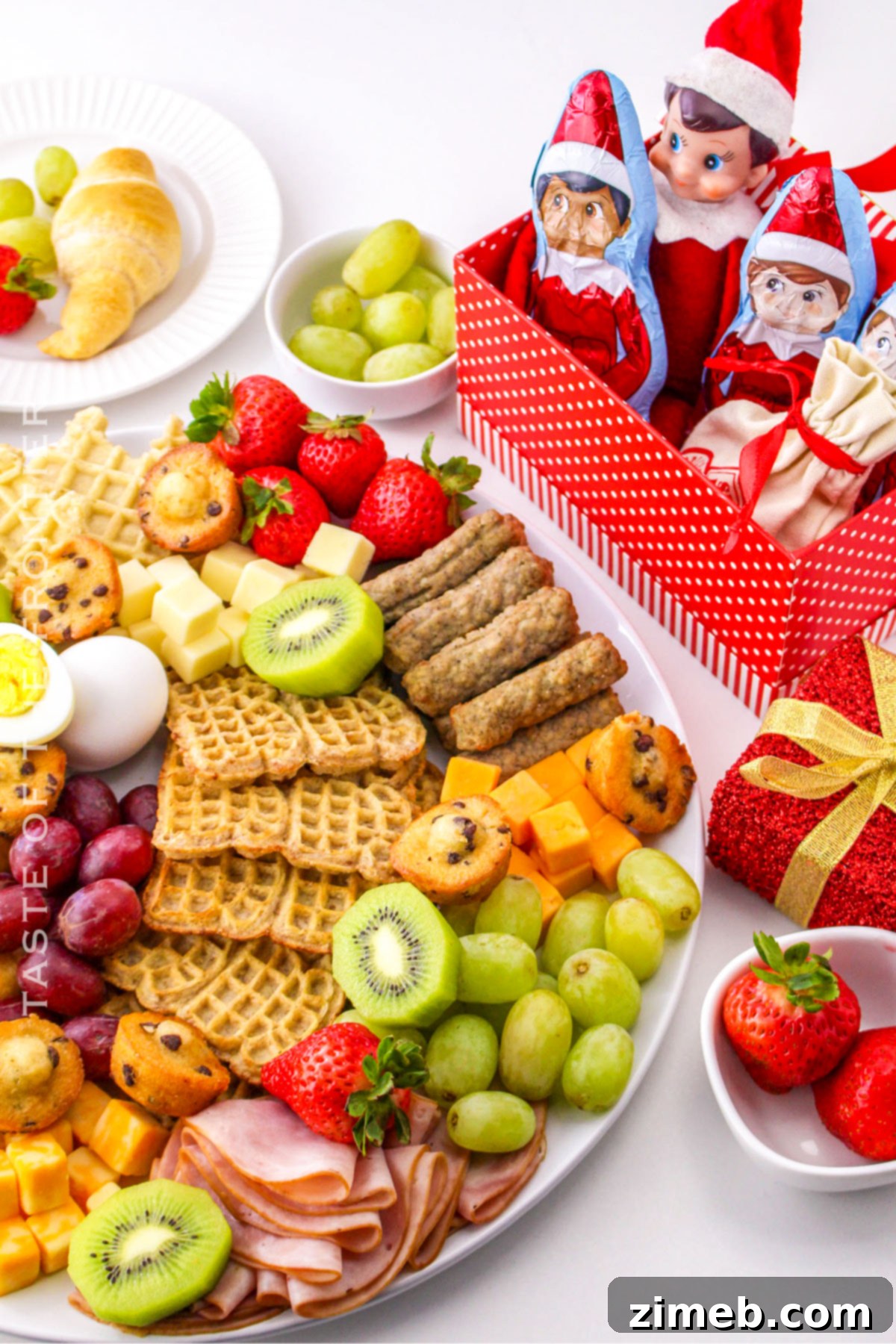 Christmas morning snack tray for guests