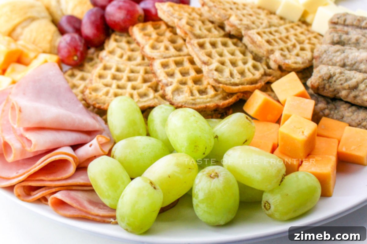 Fruit selection on a breakfast board