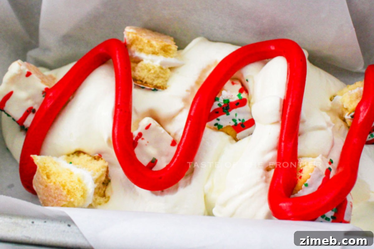 Little Debbie Christmas Tree Ice Cream Treat 7 layer and assemble