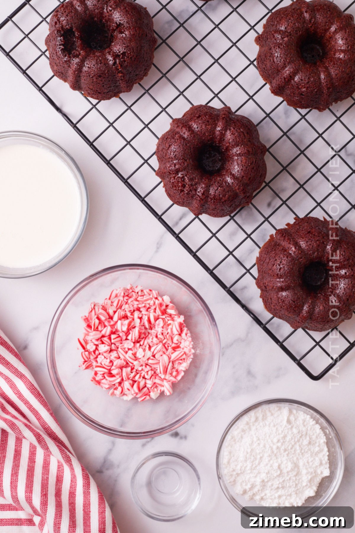 Bundtlet Bliss 7 Mini bundt cakes ready to be decorated with icing