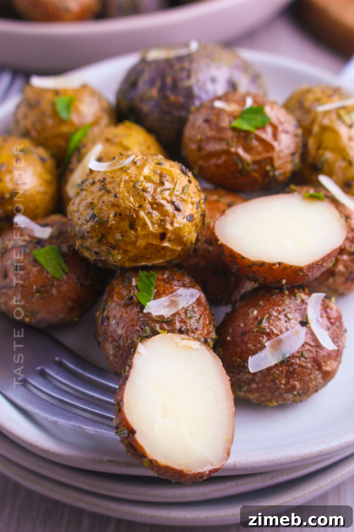 Smoky Spuds 3 baby potatoes on the smoker