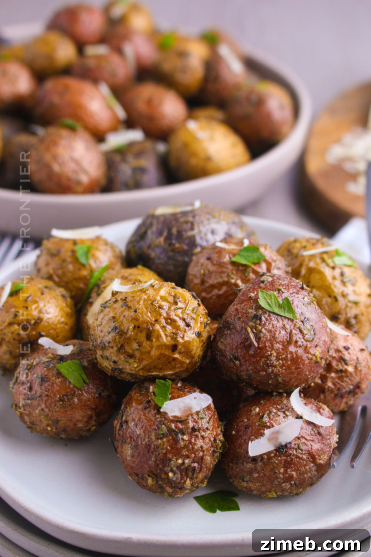 Smoky Spuds 8 tri-colored potatoes