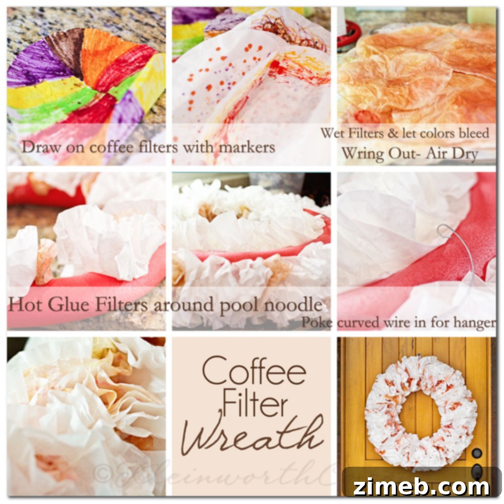 Elegant Coffee Filter Wreath Display