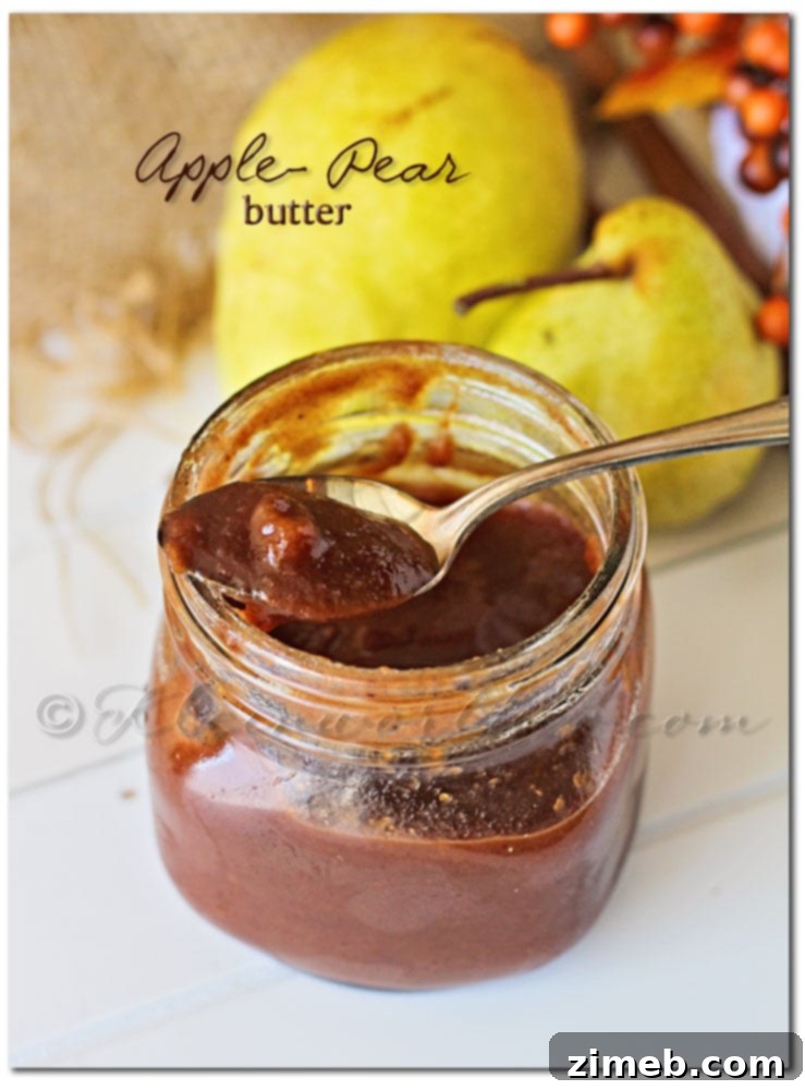 Apple Pear Butter: Your Weekly Delight 4 Homemade Apple-Pear Butter in a jar, ready to be enjoyed