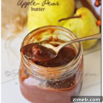 Homemade Apple Pear Butter in a jar