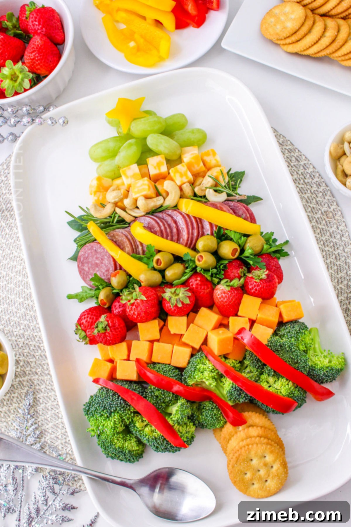 Yuletide Grazing Tree 15 holiday snack board