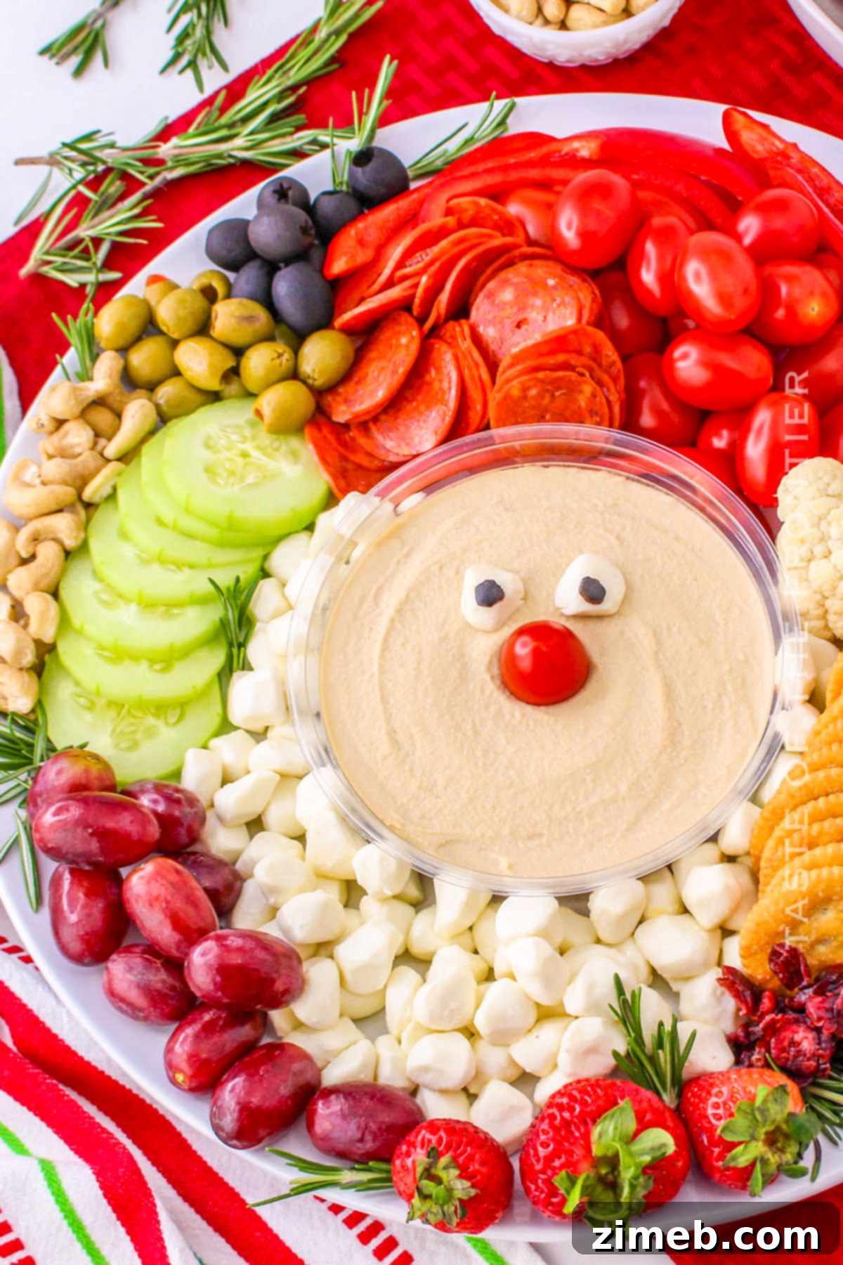 A Very Merry Santa Charcuterie Board 9 Santa snack board